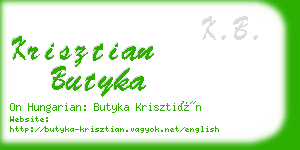 krisztian butyka business card